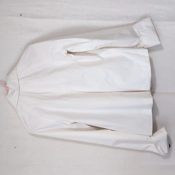 Colebrook White Contrast Button Slicker Rain Jacket Size Small - Picture 7 of 7